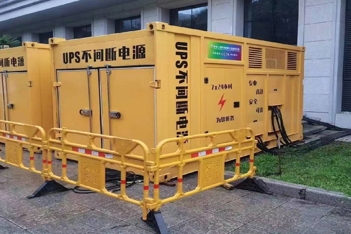 高唐发电机租赁施工现场